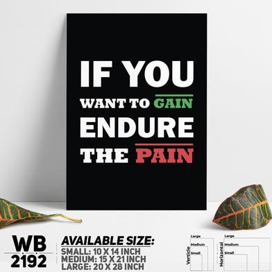 DDecorator No Pain No Gain - Gym - Motivational Wall Board and Wall Canvas image