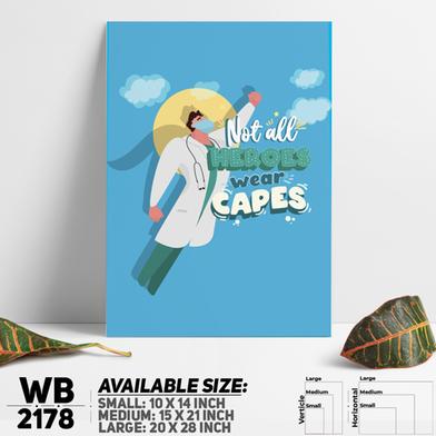 DDecorator Not All Heros Wear Capes - Motivational Wall Board and Wall Canvas image