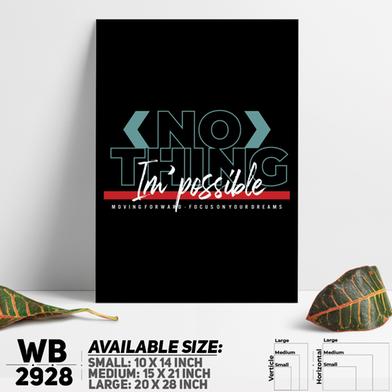 DDecorator Nothing Is Impossible - Motivational Wall Board and Wall Canvas image