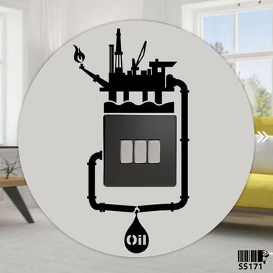 DDecorator Oil Mining Switch Socket Wall Sticker image