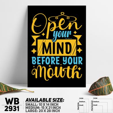 DDecorator Open Your Mind - Motivational Wall Board and Wall Canvas image