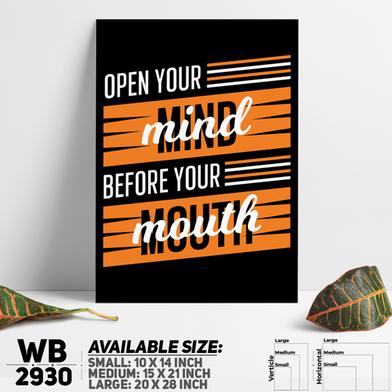 DDecorator Open Your Mind - Motivational Wall Board and Wall Canvas image