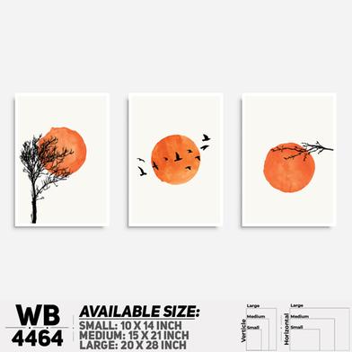 DDecorator Painted Landscape And Horizon Design (Set of 3) Wall Board And Wall Canvas image
