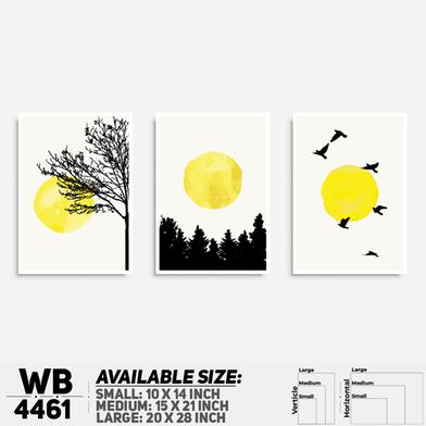 DDecorator Painted Landscape And Horizon Design (Set of 3) Wall Board And Wall Canvas image