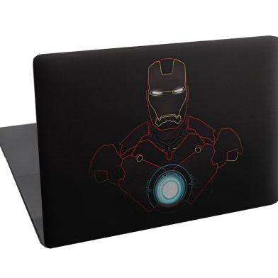 DDecorator Red Print Of Iron Man Laptop Sticker image