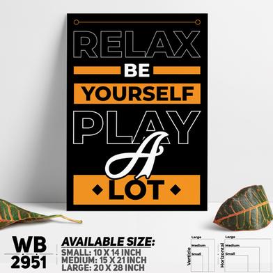DDecorator Relax and Always Play - Motivational Wall Board and Wall Canvas image