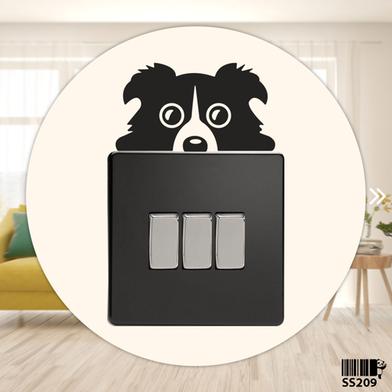DDecorator Sad Dog Switch Socket Wall Sticker image