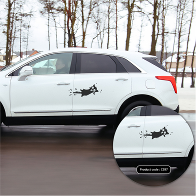 DDecorator Screaming Clipping Tail Vinyl Decals Removable Bumper Sticker for Car image
