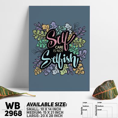 DDecorator Self Care Is Not Selfish - Motivational Wall Board and Wall Canvas image