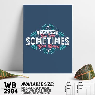 DDecorator Sometimes You Win Or Learn - Motivational Wall Board and Wall Canvas image