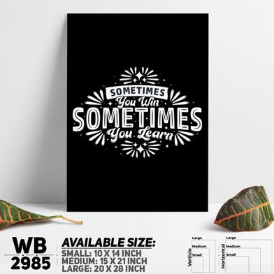 DDecorator Sometimes You Win Or Learn - Motivational Wall Board and Wall Canvas image