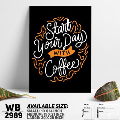 DDecorator Start The Day With Coffee - Motivational Wall Board and Wall Canvas image