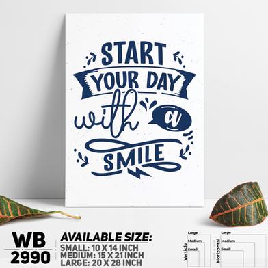 DDecorator Start Your Day With Smile - Motivational Wall Board and Wall Canvas image