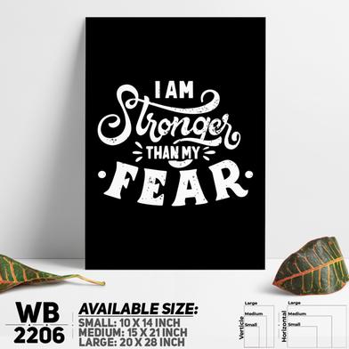 DDecorator Strong Than Fear - Motivational Wall Board and Wall Canvas image