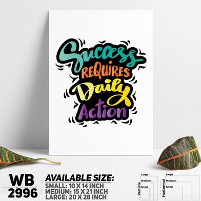 DDecorator Success Requires Daily Action - Motivational Wall Board and Wall Canvas image