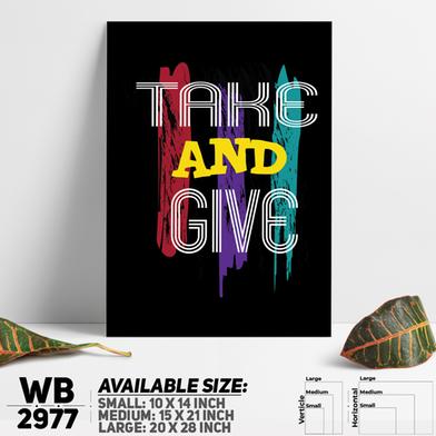 DDecorator Take And Give - Motivational Wall Board and Wall Canvas image
