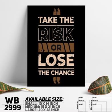 DDecorator Take RISK Or LOSE - Motivational Wall Board and Wall Canvas image