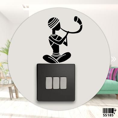 DDecorator Traditional Horn Playing Switch Socket Wall Sticker image