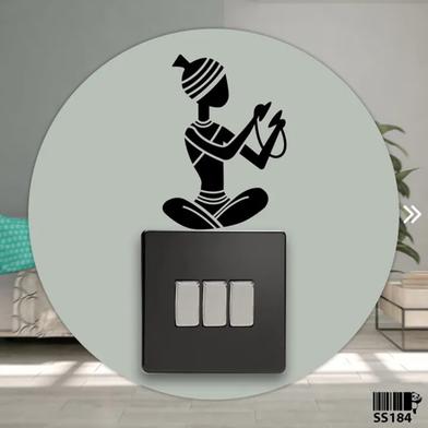 DDecorator Traditional Taal Playing Switch Socket Wall Sticker image