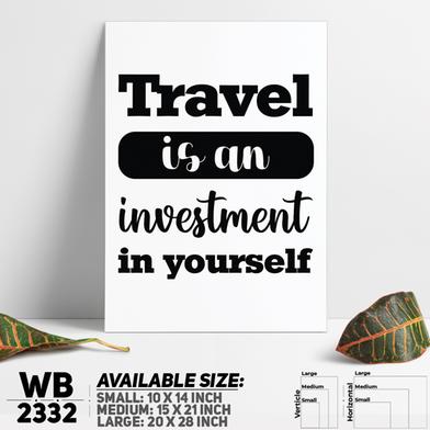 DDecorator Travel Is An Investment - Motivational Wall Board And Wall Canvas image