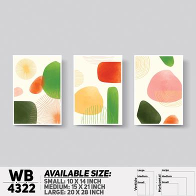 DDecorator Water Painting Flower And Leaf (Set of 3) Wall Board And Wall Canvas image