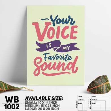 DDecorator Your Voice Is My Favoirite Sound - Romantic - Motivational Wall Board and Wall Canvas image