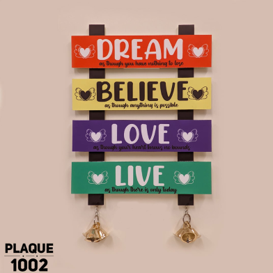 DDecoretor Dream Believe Love and Live Wall Canvas Poster image