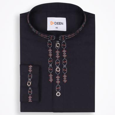 DEEN Black Embroidered Panjabi 17 image