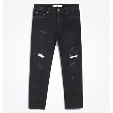 DEEN Black Paint Splattered Jeans 67 – Regular Fit image