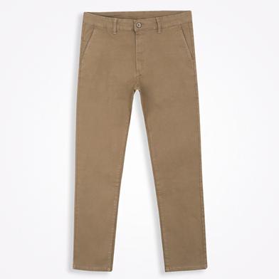 DEEN Brown Twill Chino Pant 48 – Slim Fit image