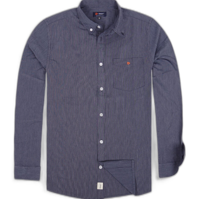 DEEN Navy Stripe Poplin Shirt 27 – Regular Fit image