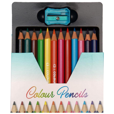 DOMS C3 Triangular Colour Pencils 12 Pcs image