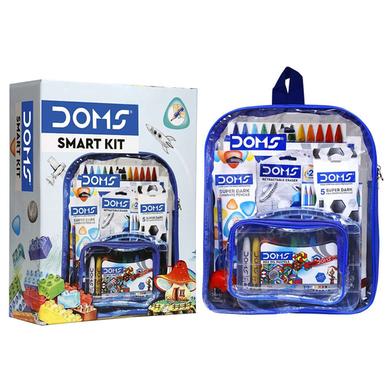 DOMS Pencil Smart Kit . Doms Smart Stationery and Art Kit with Transparent Zipper Bag . DOMS Smart Kit Full Bundle Value Pack With Transparent Zipper Bag image