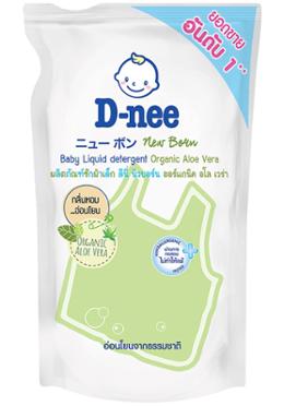 D-Nee Refill Liquid Baby Detergent Organic Aloe Vera Green 600ml. image