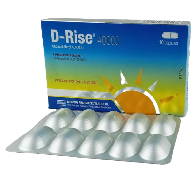 D-Rise 40000 IU Capsule 10's pack image