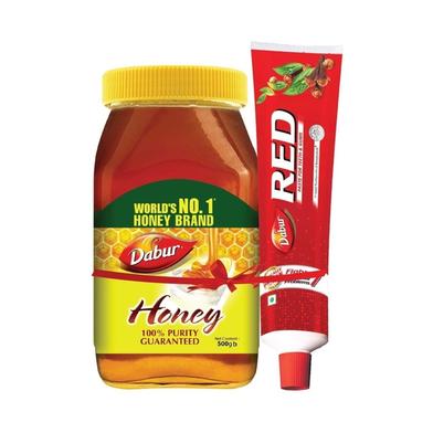 Dabur Honey 500g (Free Dabur Red Toothpaste 100 gm) image