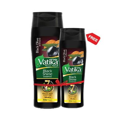 Dabur Vatika Black Shine Shampoo-180 ML (Free Black Shine Shampoo 90 ML) image