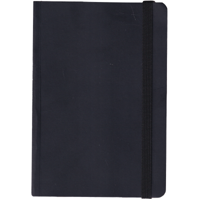 Daily Journal Dotted Black Notebook with Elastic Band image