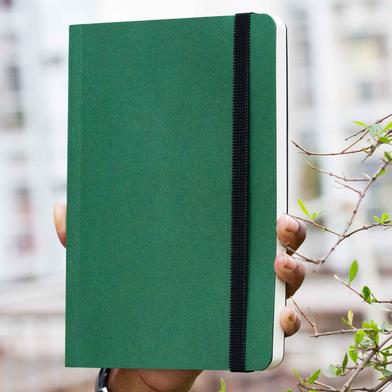 Daily Journal Green Notebook with Elastic Band image