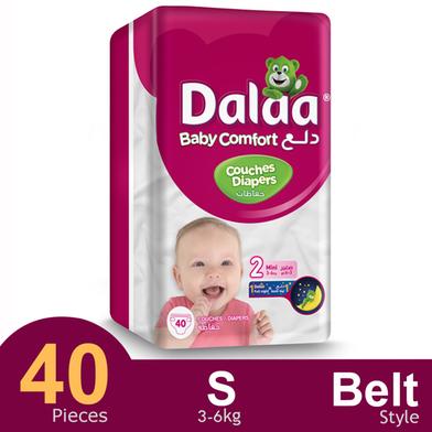 Dalaa Belt System Baby Diaper (40 Pcs) (3-6kg) image