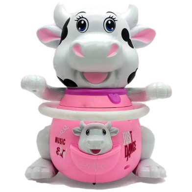 Dancing Cute Cow Toy With Lights and Music (dancing_cow_393_g)-(Non-Brand) image