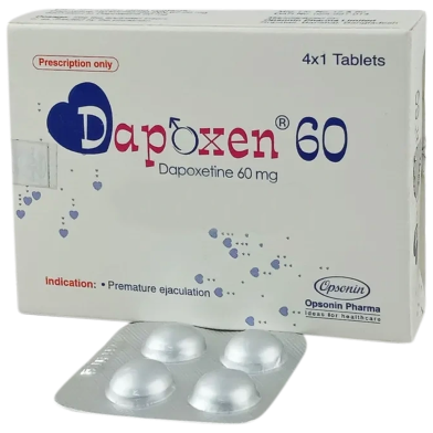 Dapoxen 60mg Tablet 4's Strip image