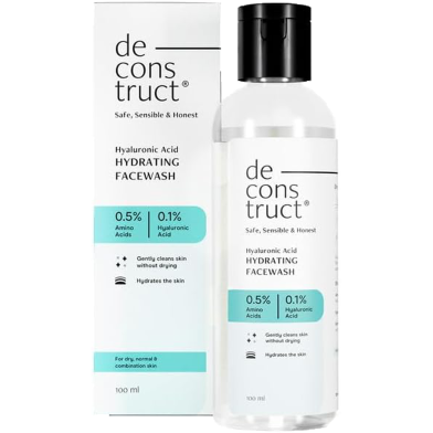 Deconstruct Hyaluronic Acid Hydrating Facewash- 0.5 percent Cleanser Hydrating for Dry Skin 100 ml -526012677 image