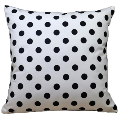 Decorative Cushion Cover Black And White 14x14 Inch image