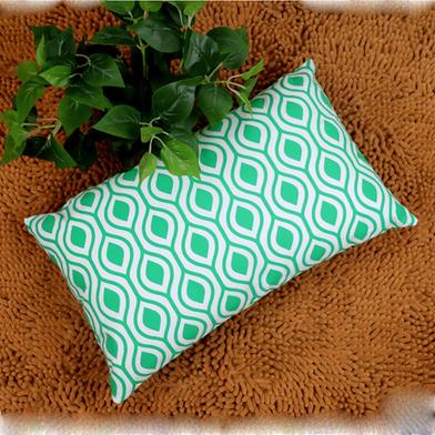 Decorative Cushion Cover Gree And White 20x12 Inch image