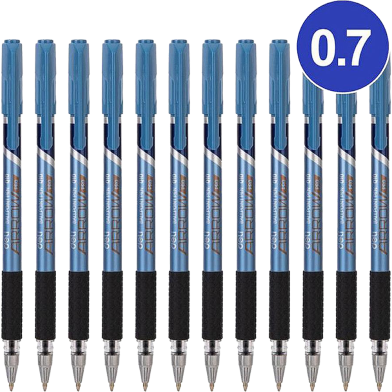 Deli Arrow Ballpoint Pen Blue Ink (0.7mm)- 12 Pcs image