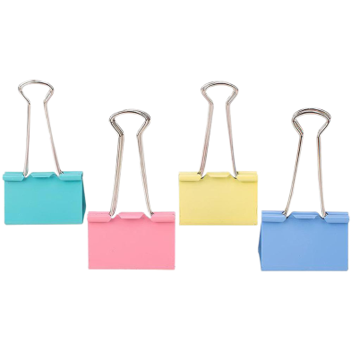 Deli Colourful Binder Clips 32mm Pack of 10 image