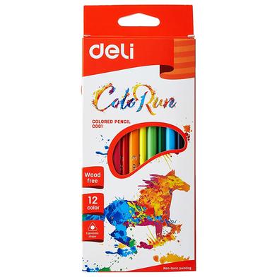 Deli EC00100 Plastic Colored Pencil 12 Colors image