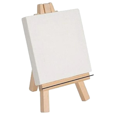 Eascan Art Mini Display Easel with Canvas Board 10x10 cm Pack Of 1 image
