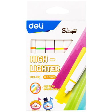 Deli Highlighter Pen 6 colour set image